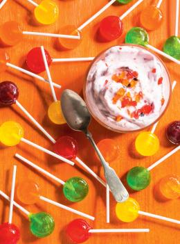 Mousse marbrée aux fruits et aux suçons