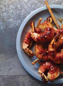 Crevettes à la pancetta et à l'érable