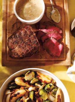 Rôti de surlonge de boeuf grillé