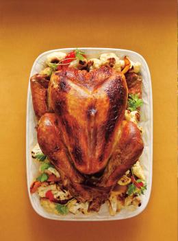 Dinde rôtie, sauce au pastis et à l’érable