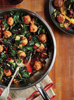 Boulettes de veau à la bette à carde