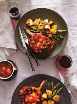 Côtelettes de porc au ketchup aux fruits