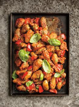 Mijoté d'agneau et rattes rôties aux poivrons