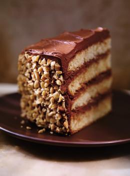 Gâteau aux noisettes, à l’orange et au chocolat (Dobos torte)