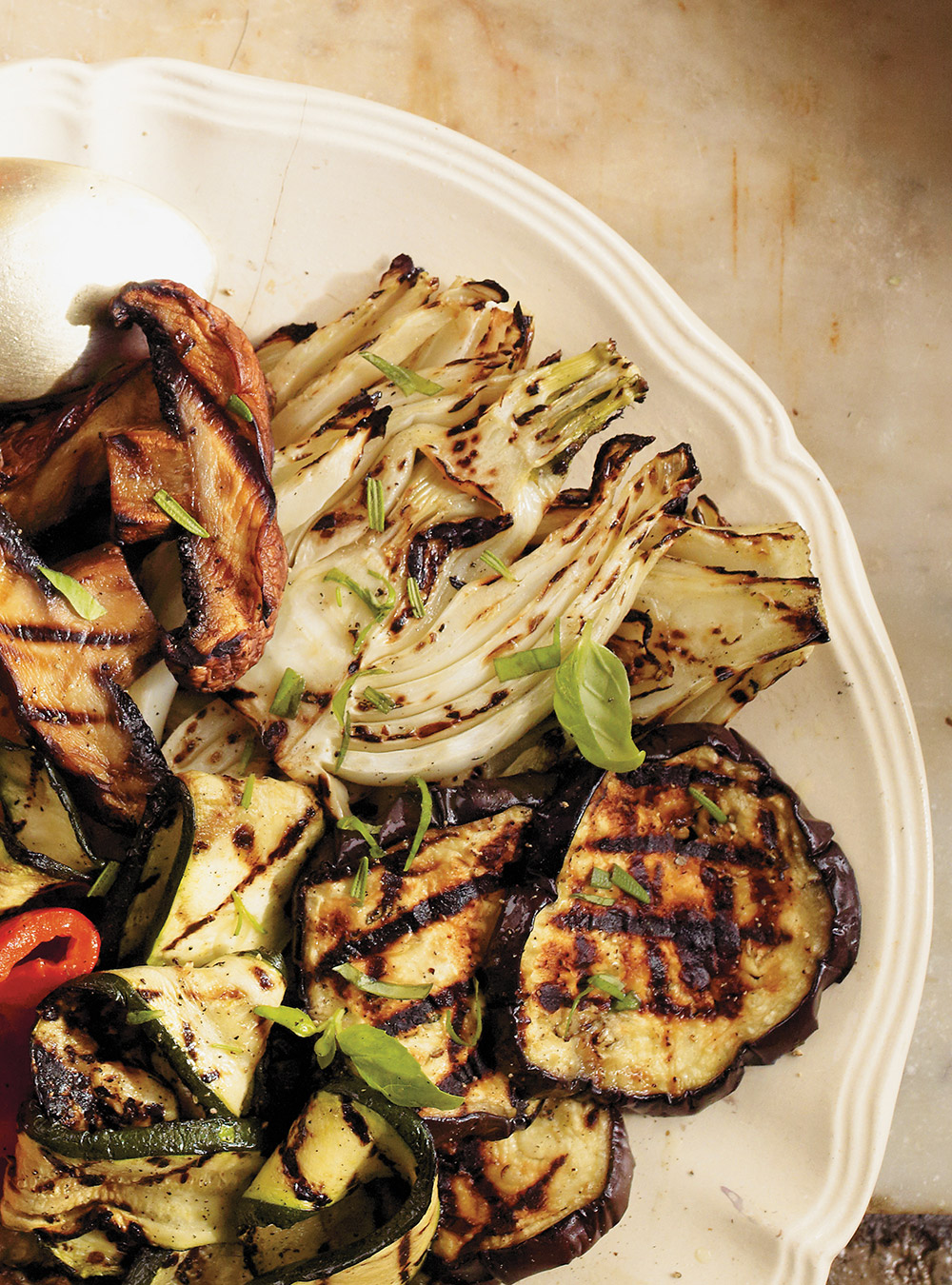Grilled Vegetable Salad with Goat Cheese   