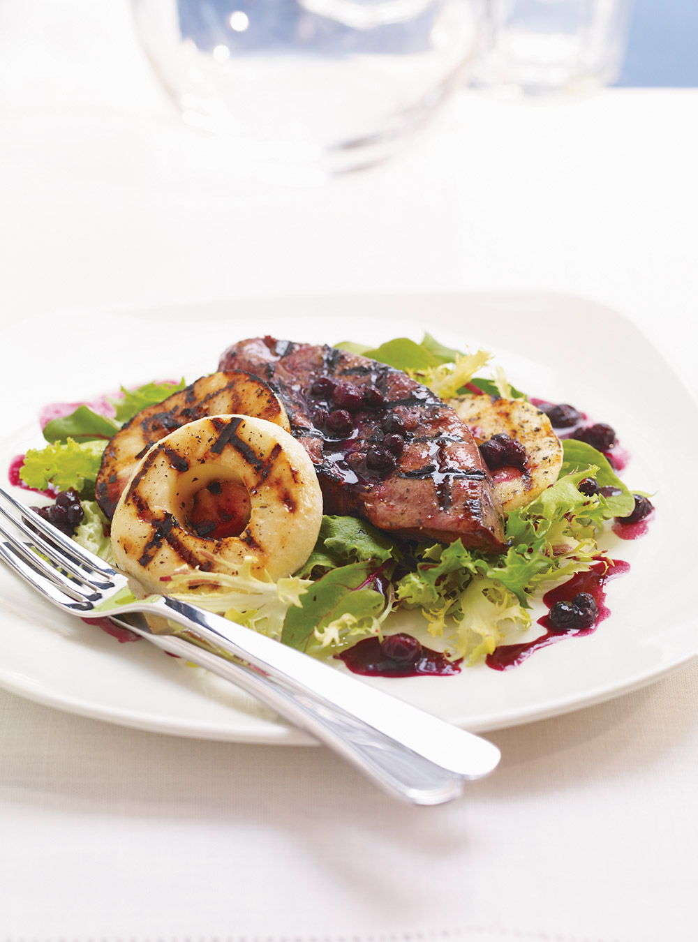 Warm Veal Liver and Blueberry Salad  