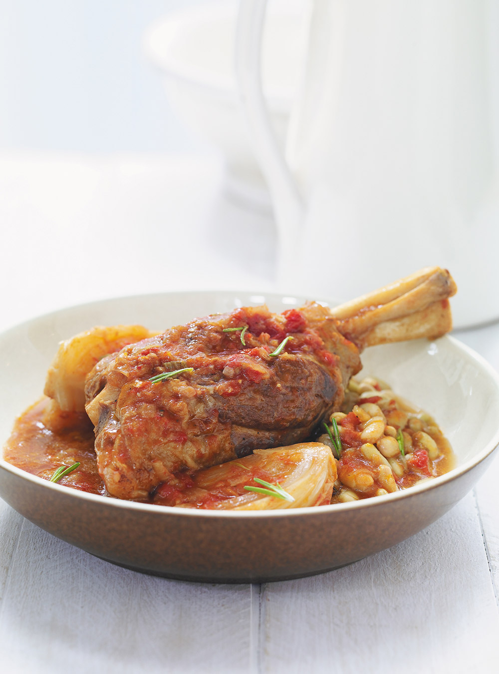 Lamb Shanks Braised with Tomatoes and Fennel      