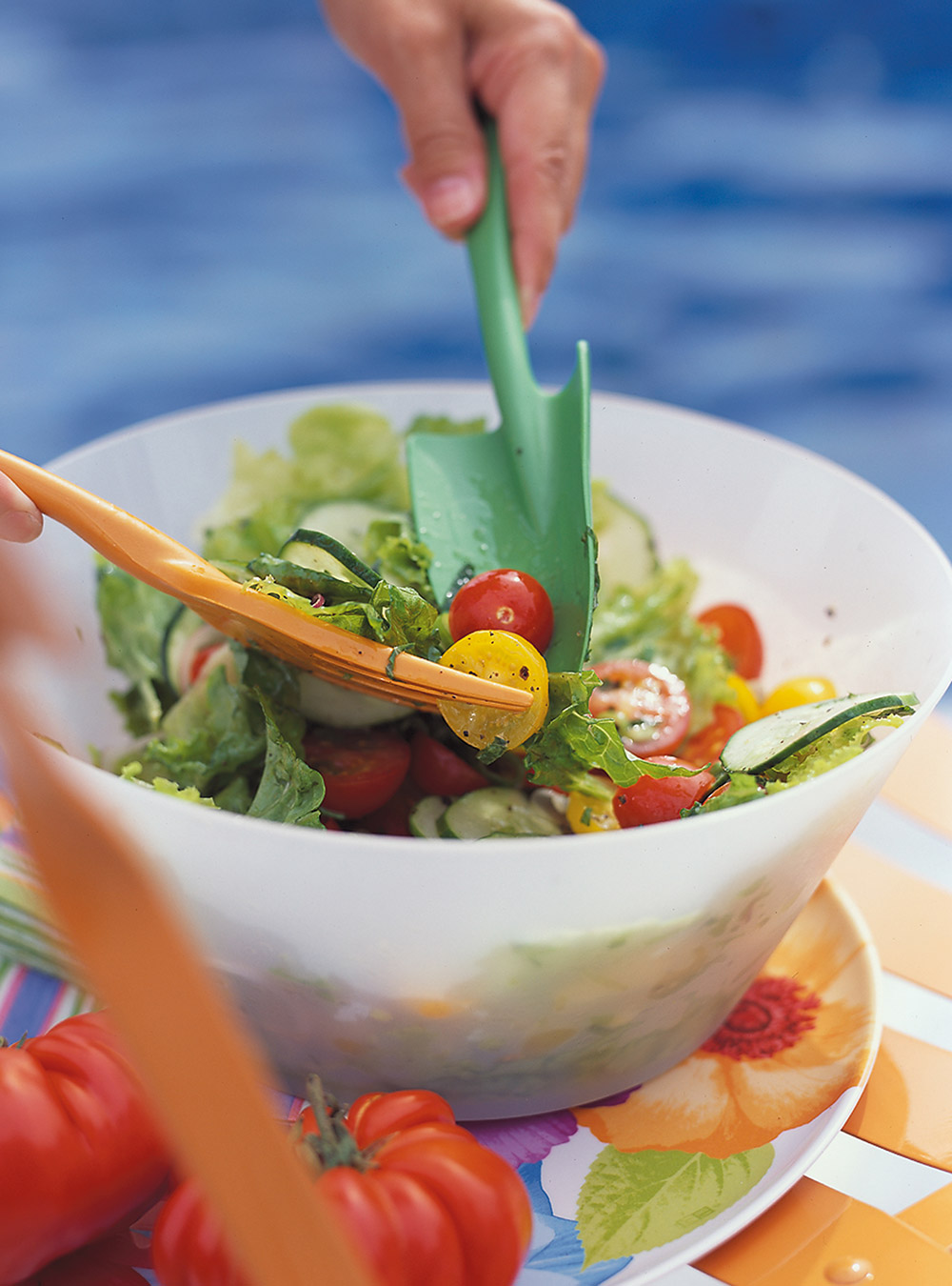 Summer Salad with Mint Dressing