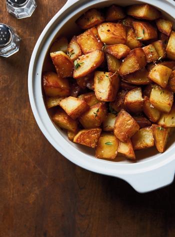 Pommes de terre rôties au gras de canard