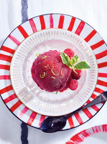 No-Cook Raspberry Sorbet