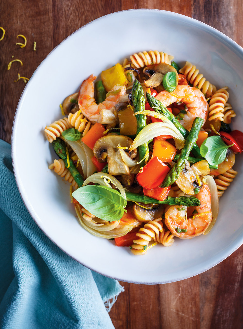 Vegetable and Shrimp Pasta | RICARDO