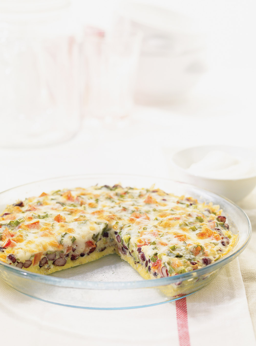 Frittata mexicaine aux haricots noirs