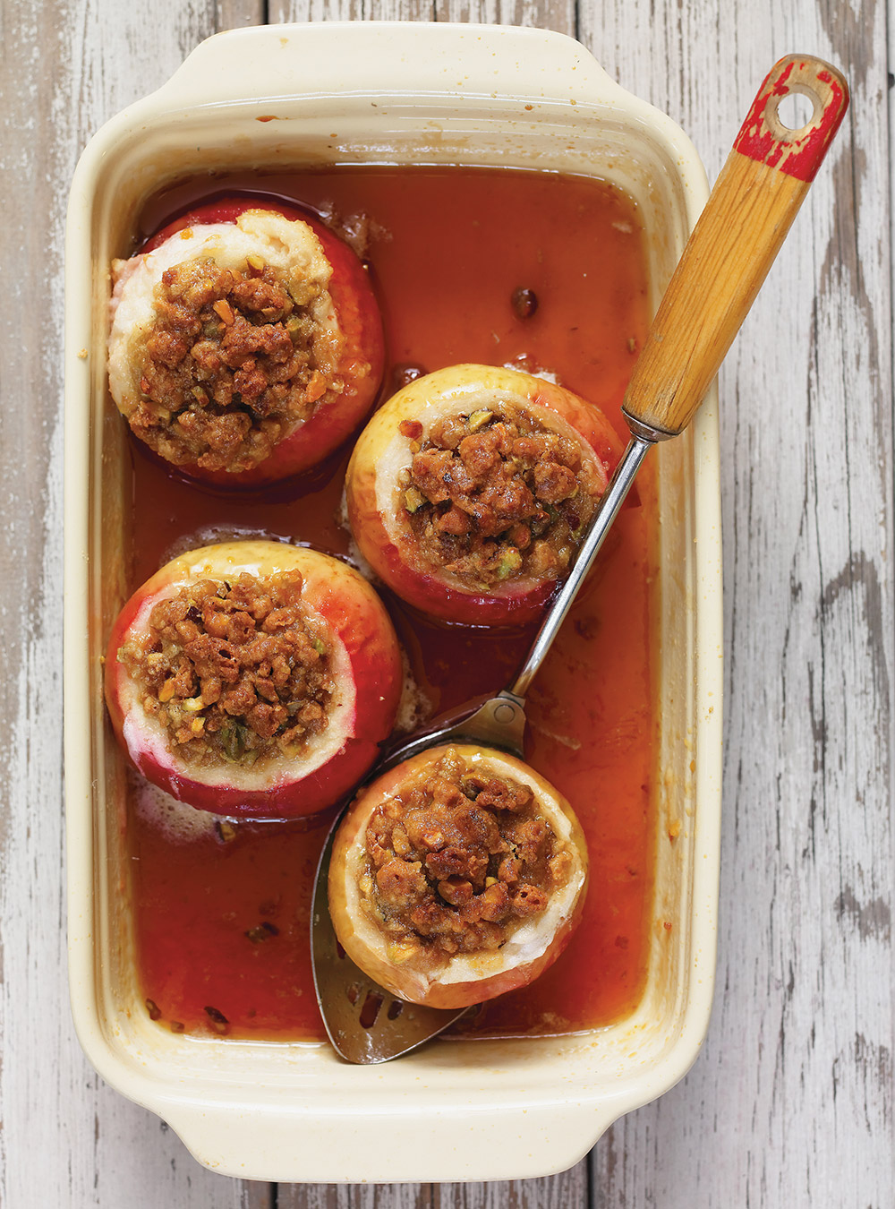 Amaretti and Maple Syrup Stuffed Apples