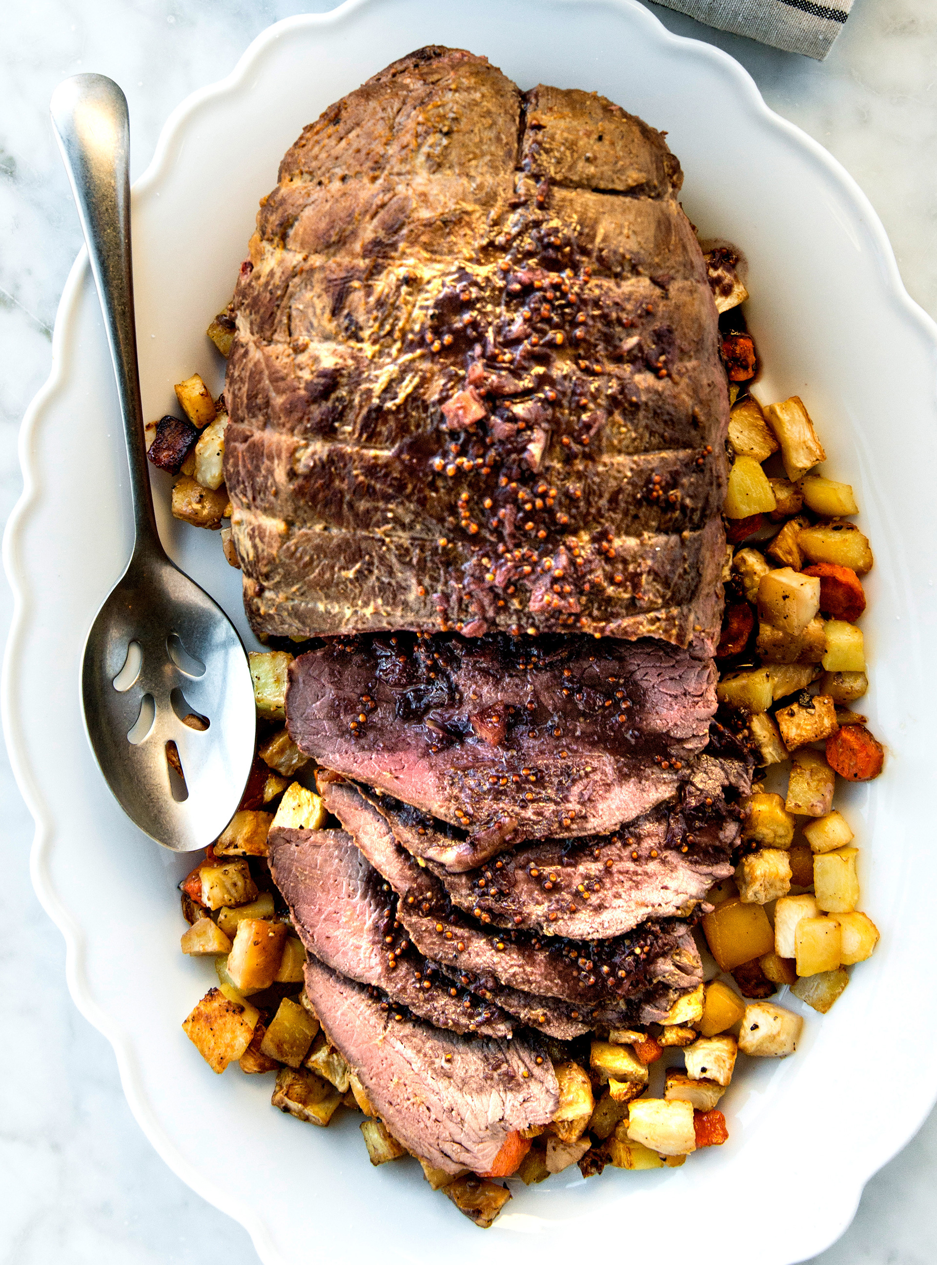 Roast Beef with Diced Vegetables