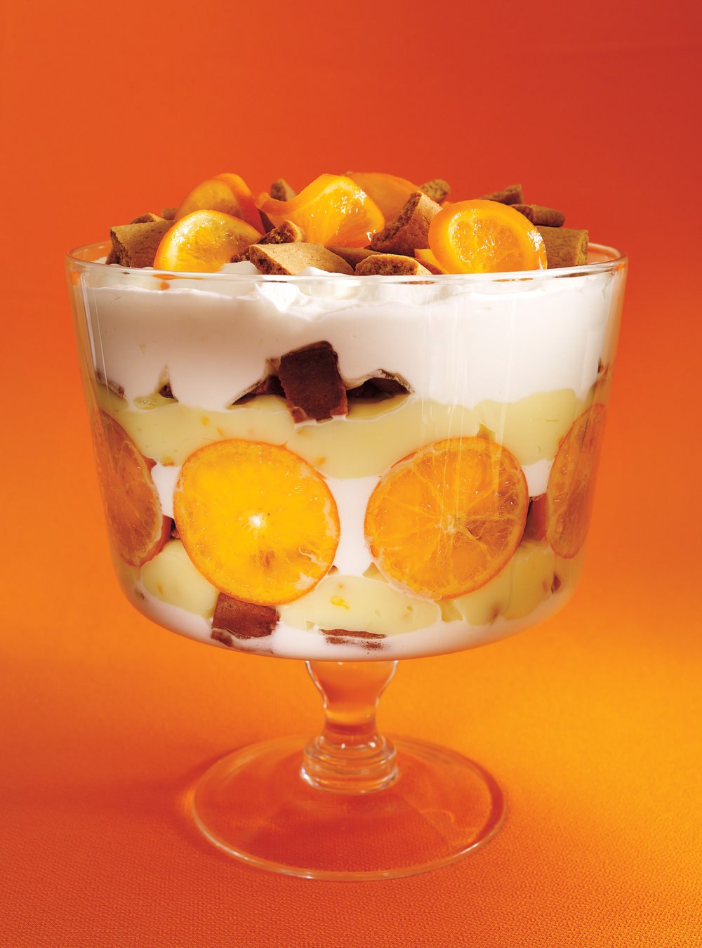 Clementine and Gingerbread Cookie Trifle