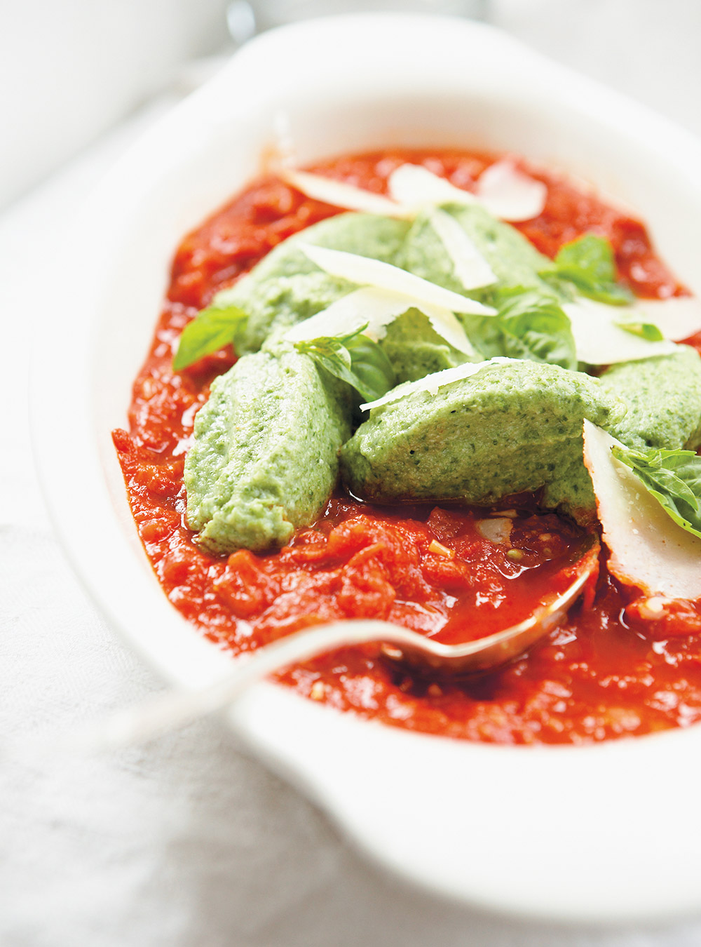 Spinach Polpette in Tomato Sauce