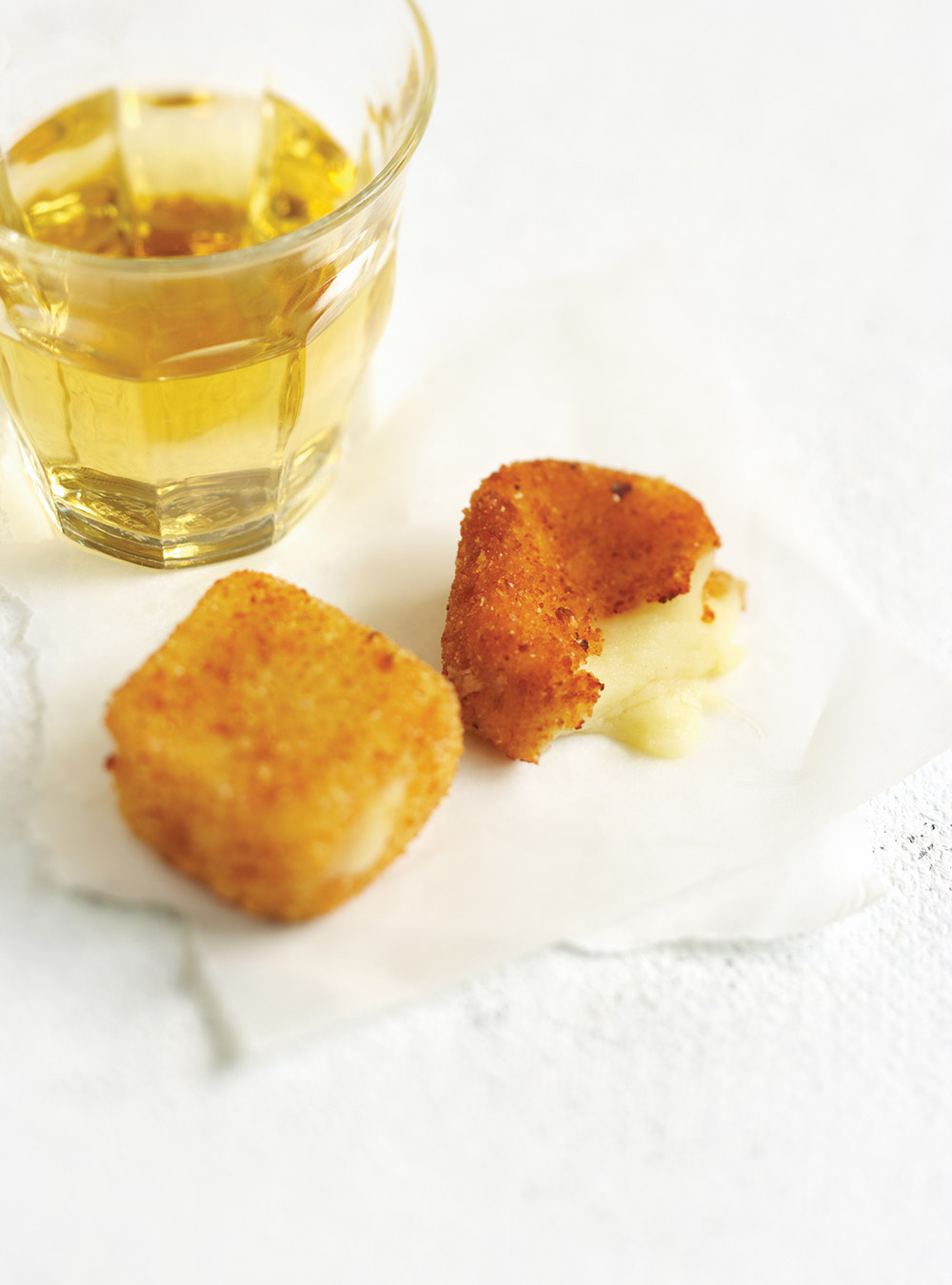 Three Cheese  “Fondue Parmesan” (Fried Cheese Squares) 