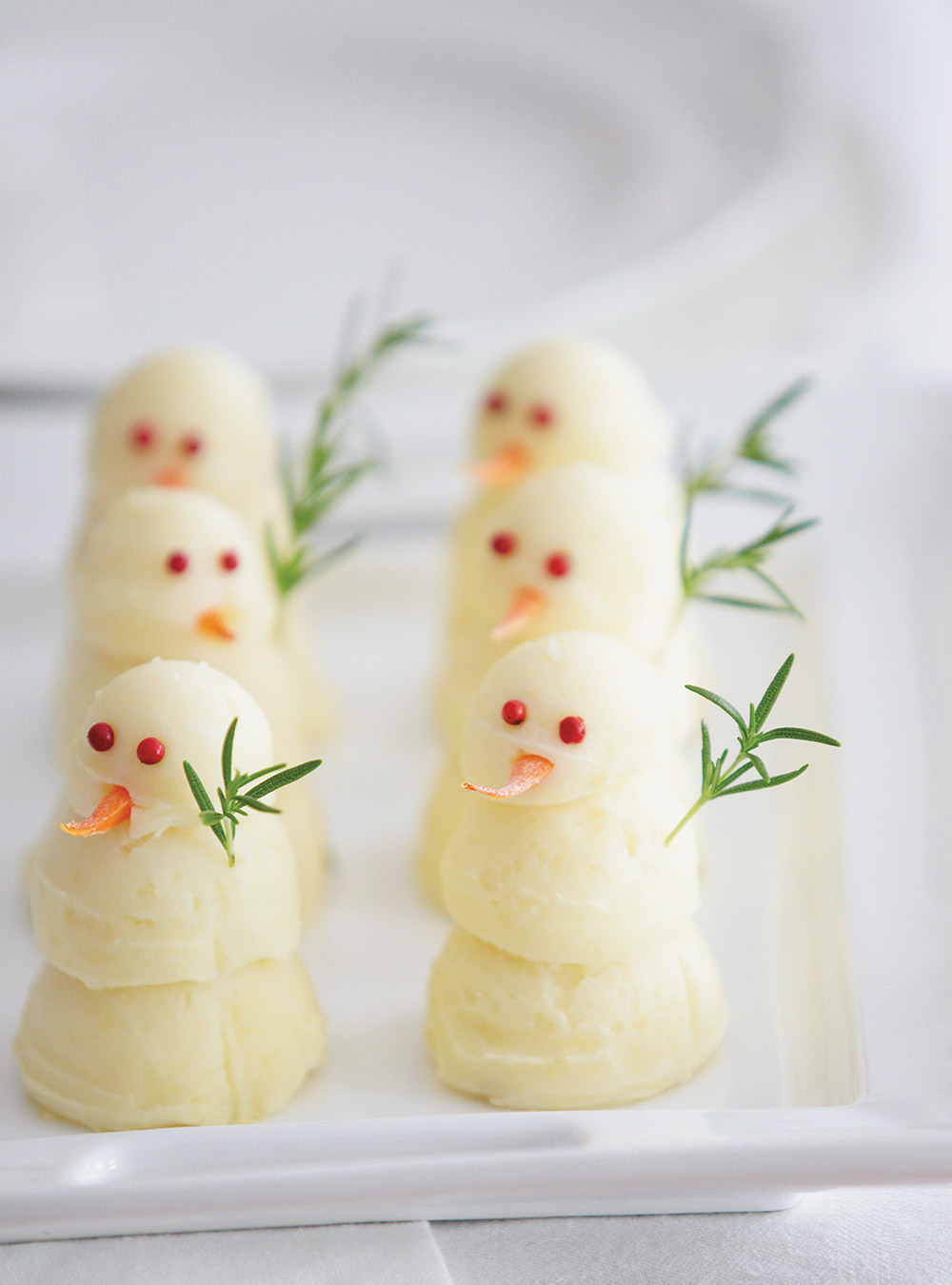 Mashed Potato Snowmen