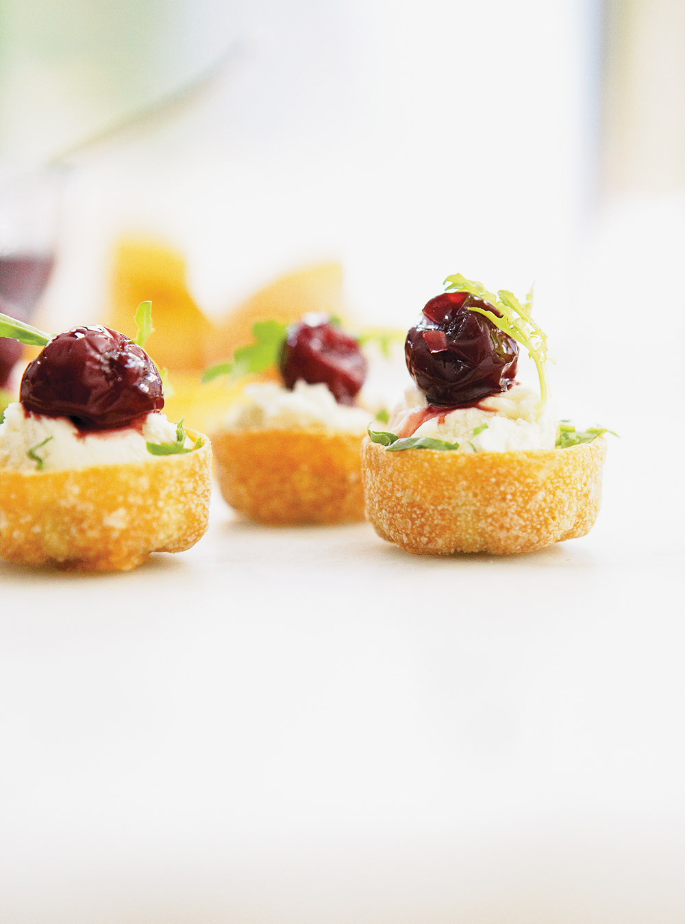 Goat Cheese and Sour Cherry Bites
