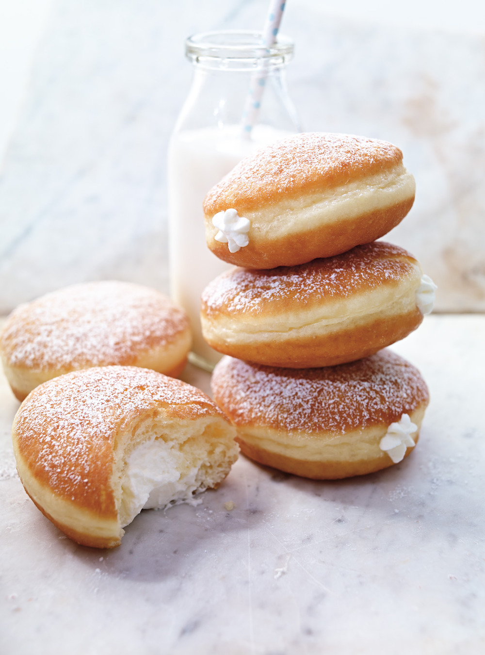 Whipped Cream-Filled Doughnuts