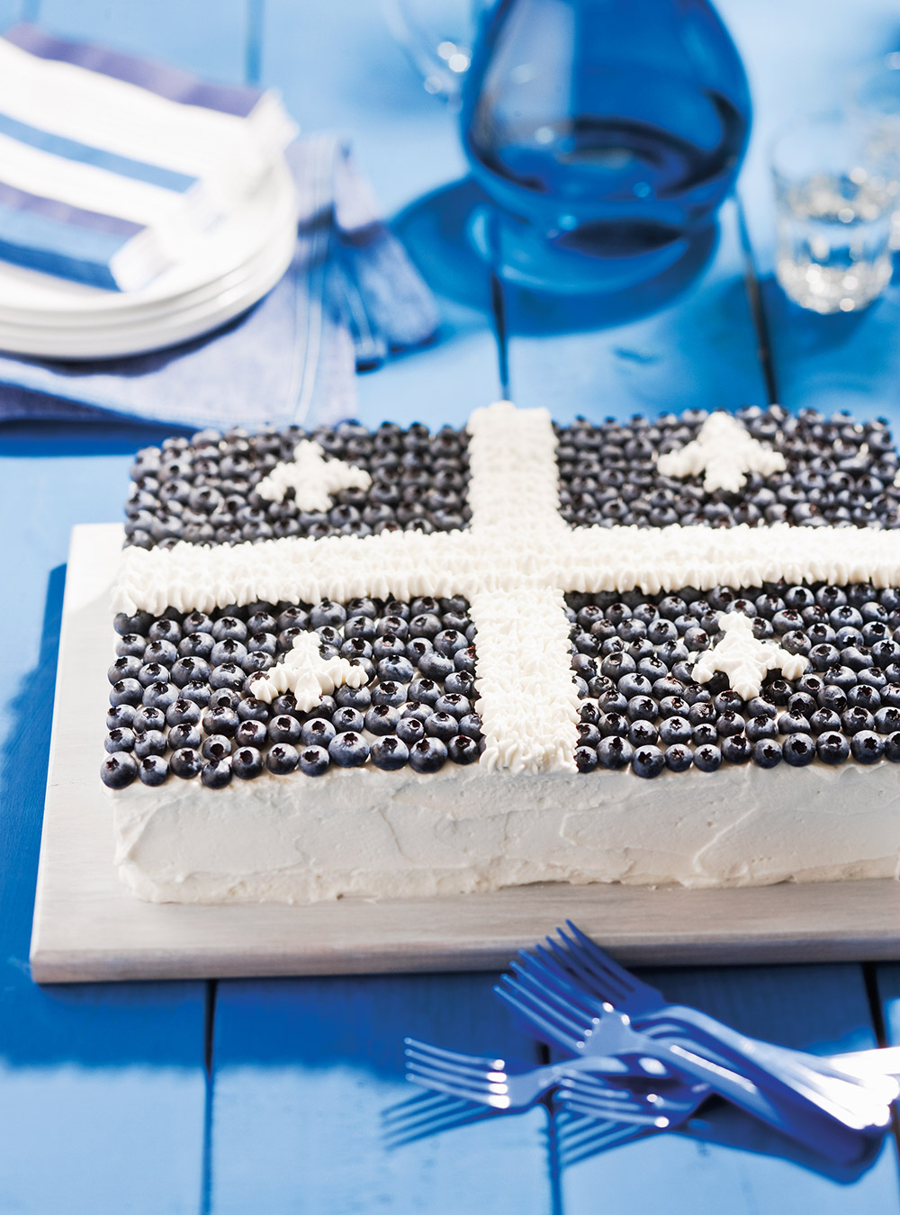 Quebec Flag Cake
