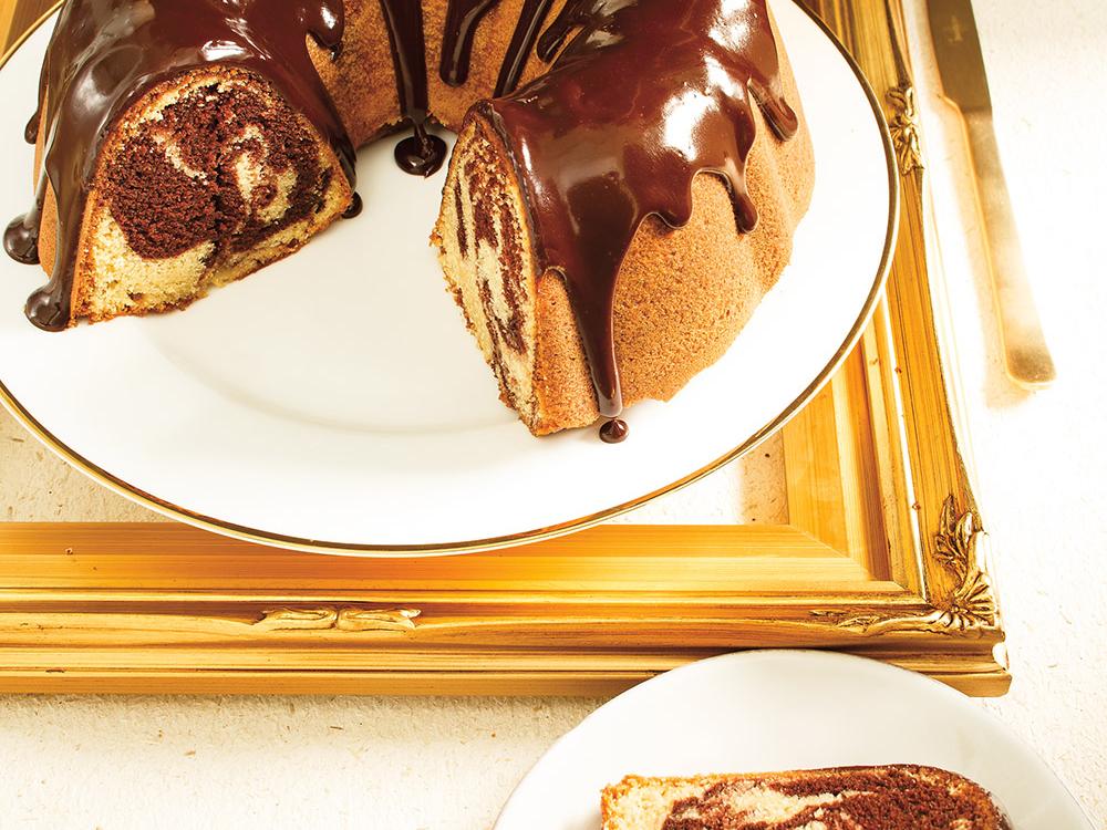 Chocolate & almond marbled bundt cake recipe
