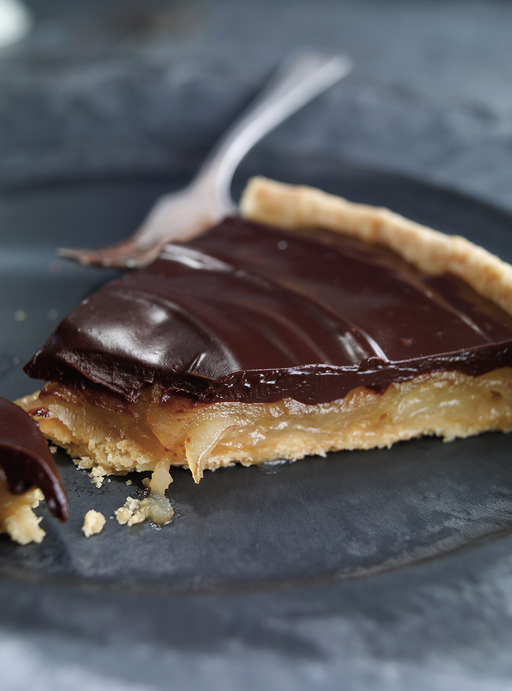 Caramelized Pear and Chocolate Tart
