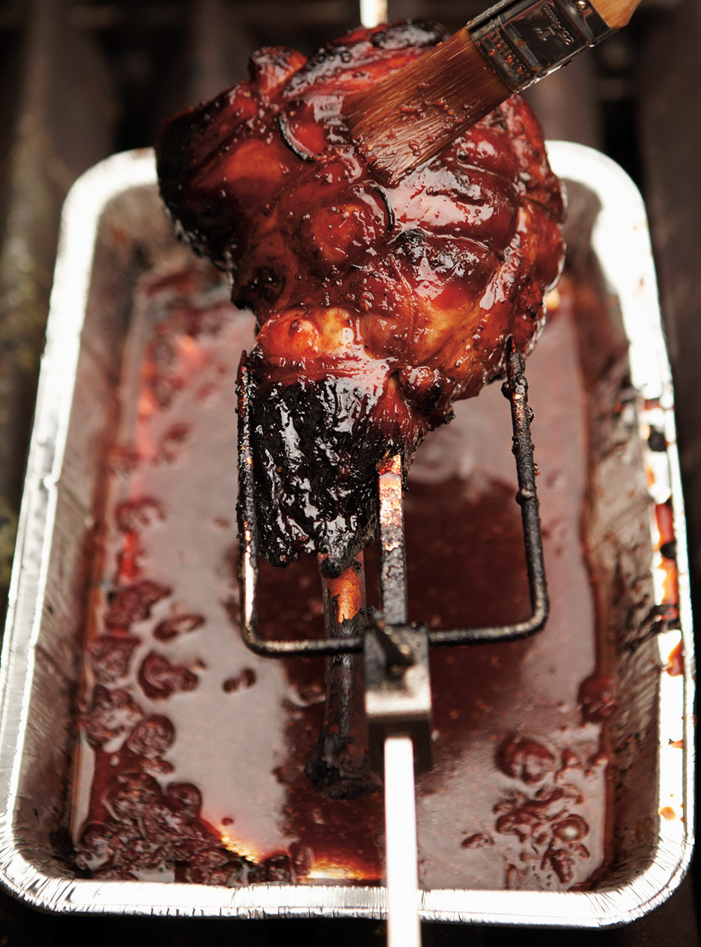 Spit-Roasted Leg of Lamb with Port Wine