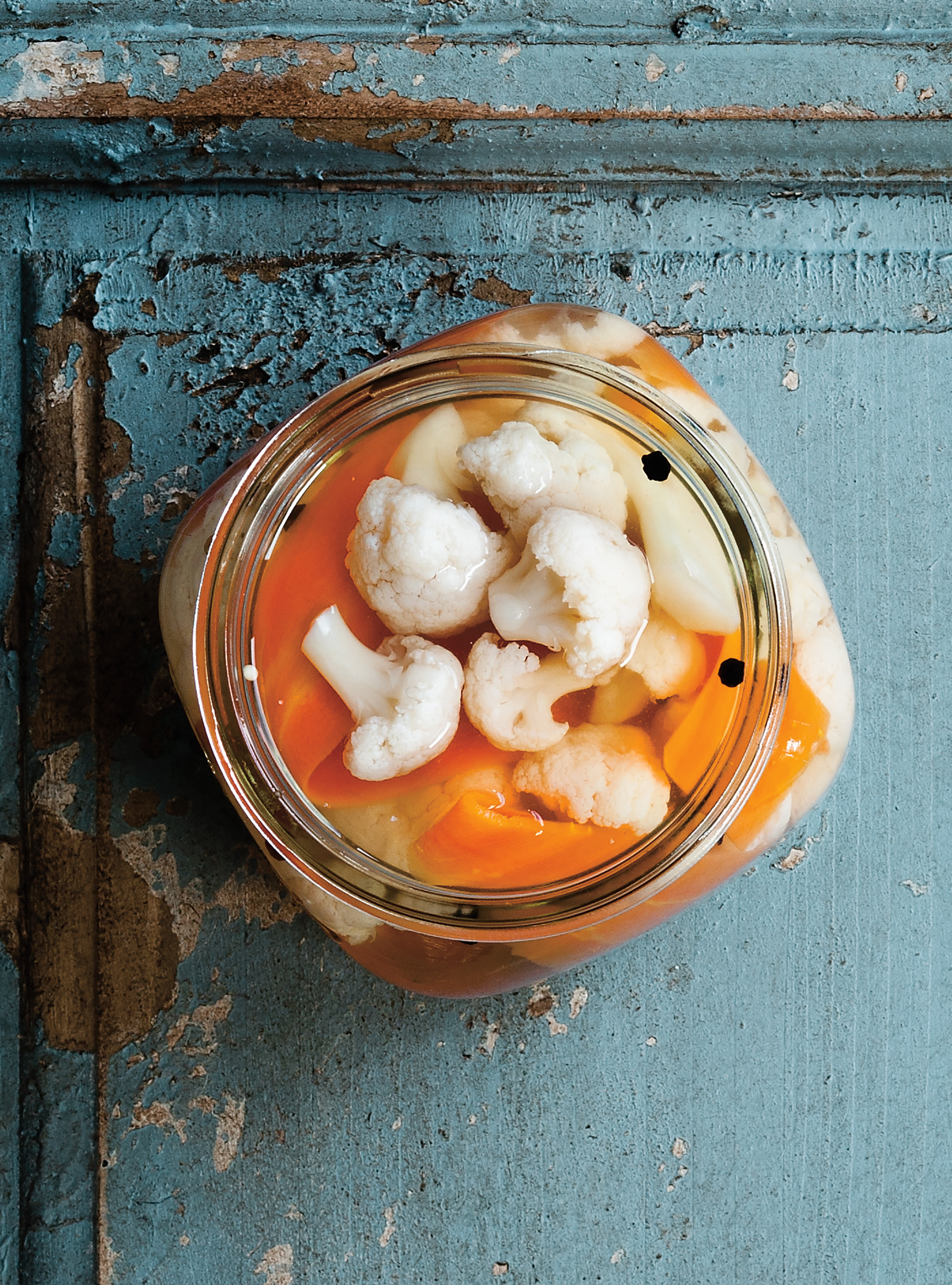 Pickled Cauliflower and Carrots