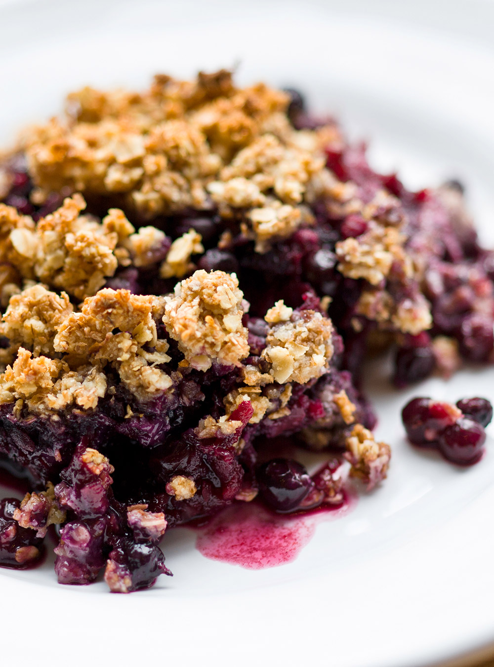 Apple and Blueberry Crisp, the healthier version