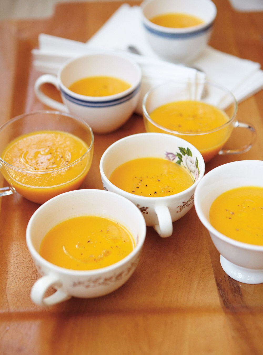 Cream of Carrot and Rutabaga Soup with Maple Syrup