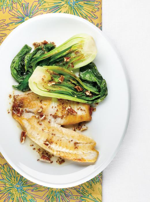Fish with Pecans and Bok Choy Ricardo