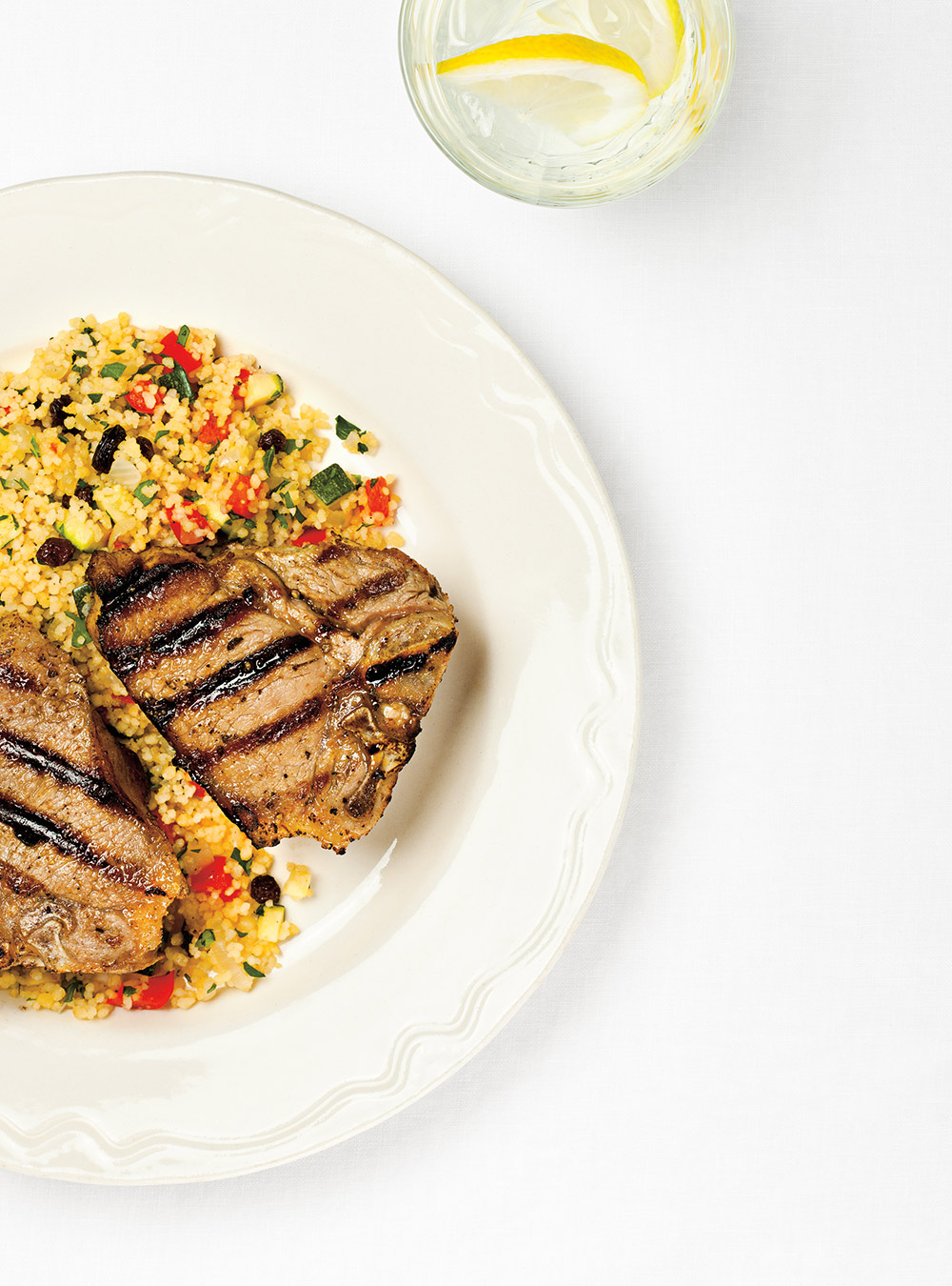 Spiced Lamb Chops with Vegetable Couscous