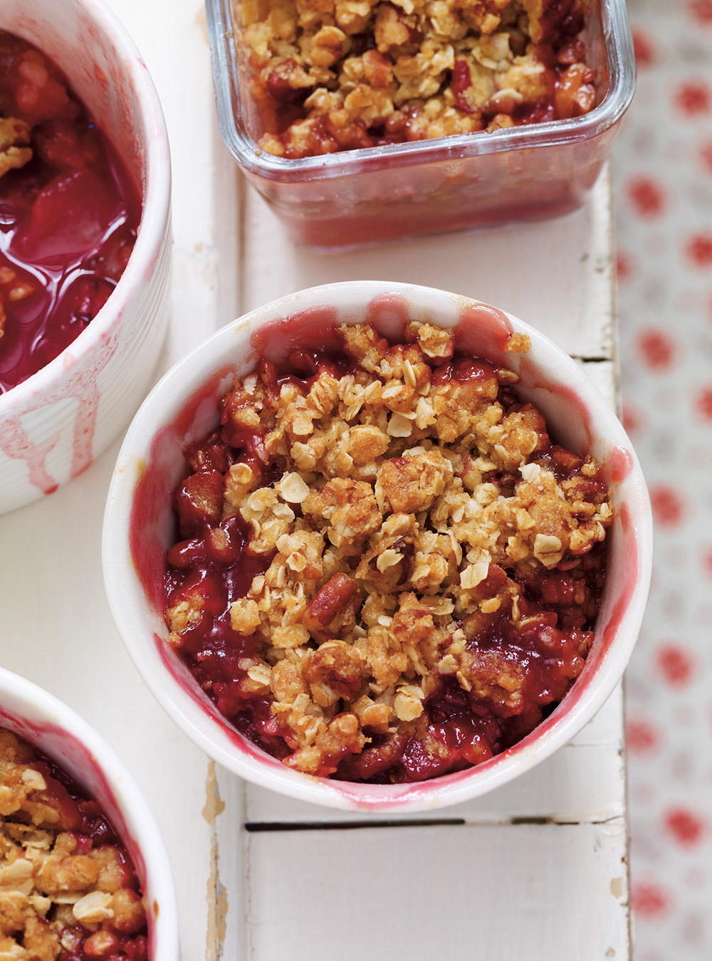 Pears and Cherry Crisp