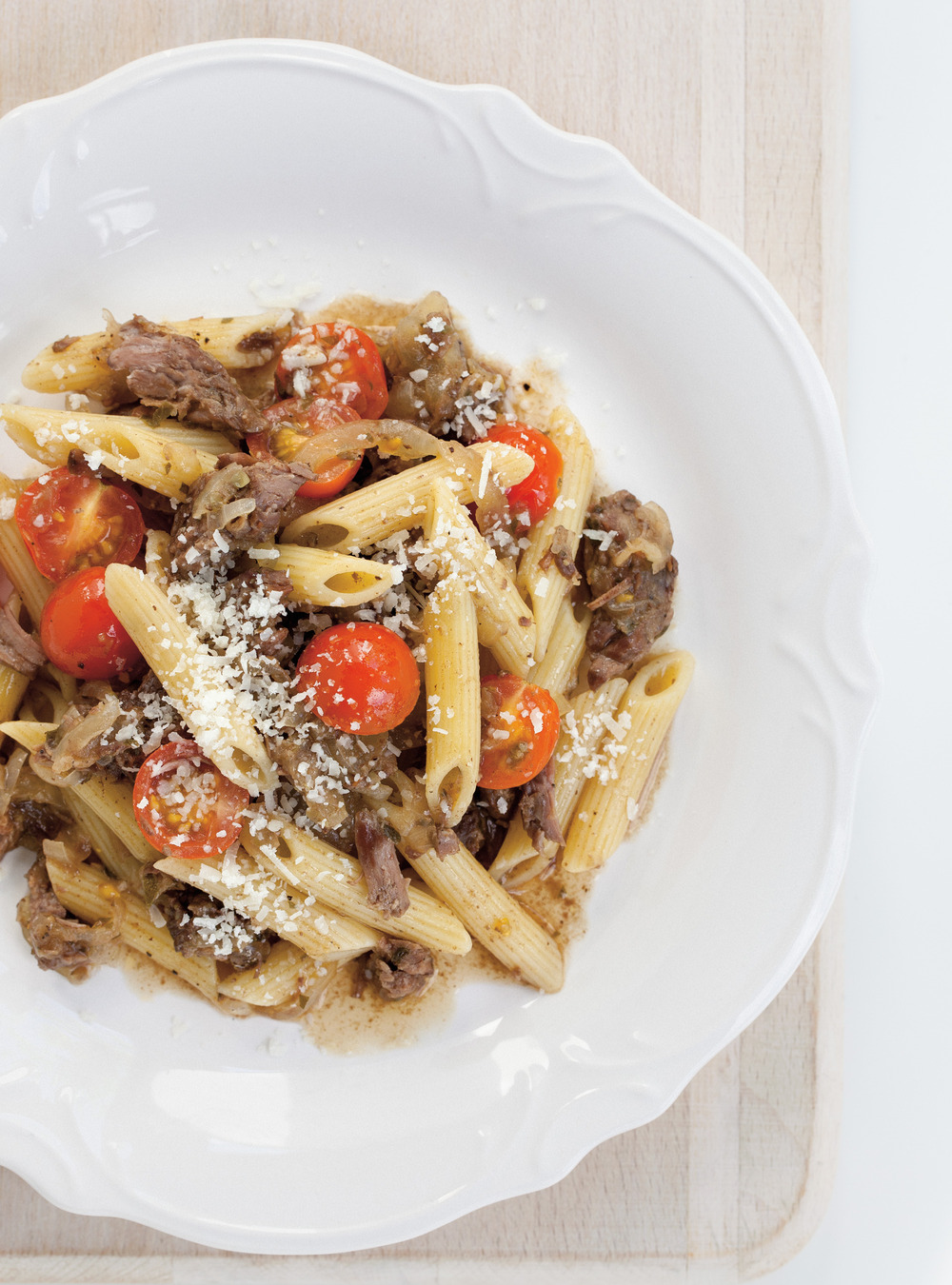 Provençale Braised Beef and Onion Pasta