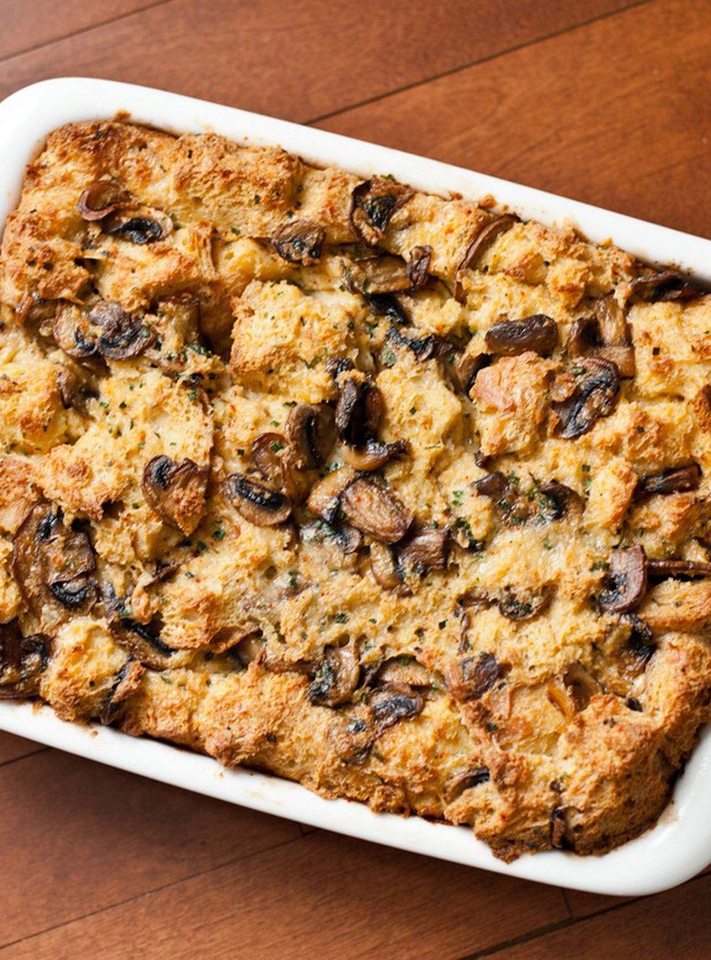 Joël Legendre’s Cheese and Mushroom Bread Pudding