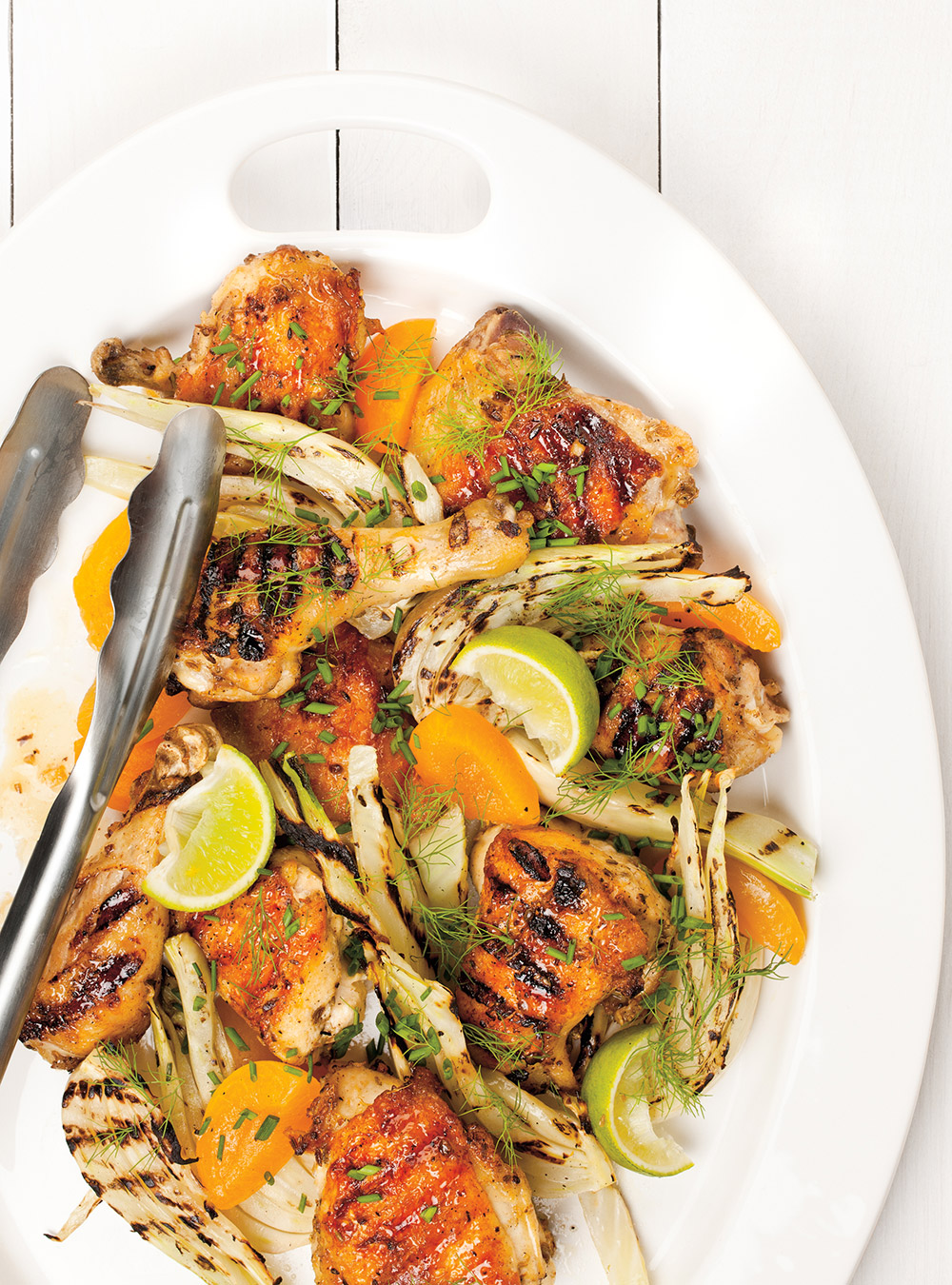 Grilled Chicken with Fennel and Apricots