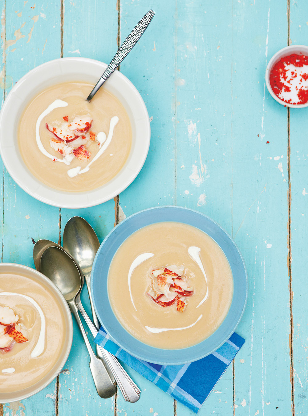 Cream of Cauliflower and Lobster Soup