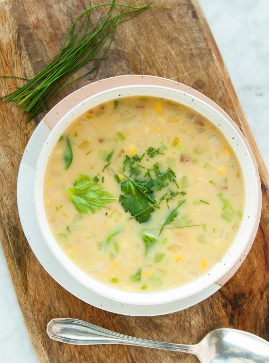 Cream of Corn and Acorn Squash Soup | RICARDO