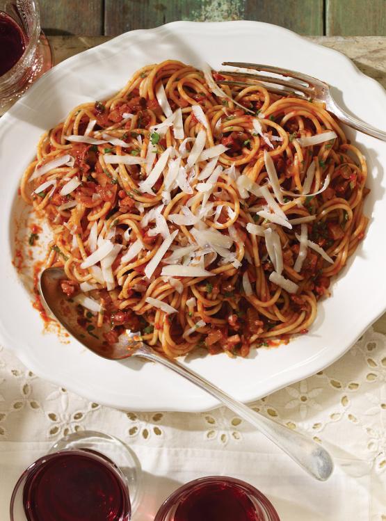 Spaghetti all'amatriciana (Spaghettis à la sauce tomate piquante) Ricardo