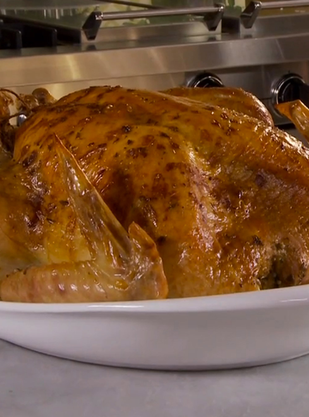 Pear and Cranberry-Stuffed Roasted Turkey 