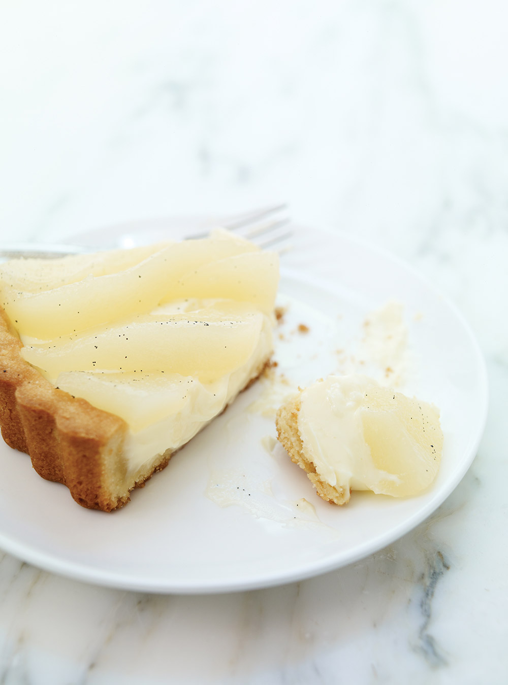 Cheese Tart with Poached Pears