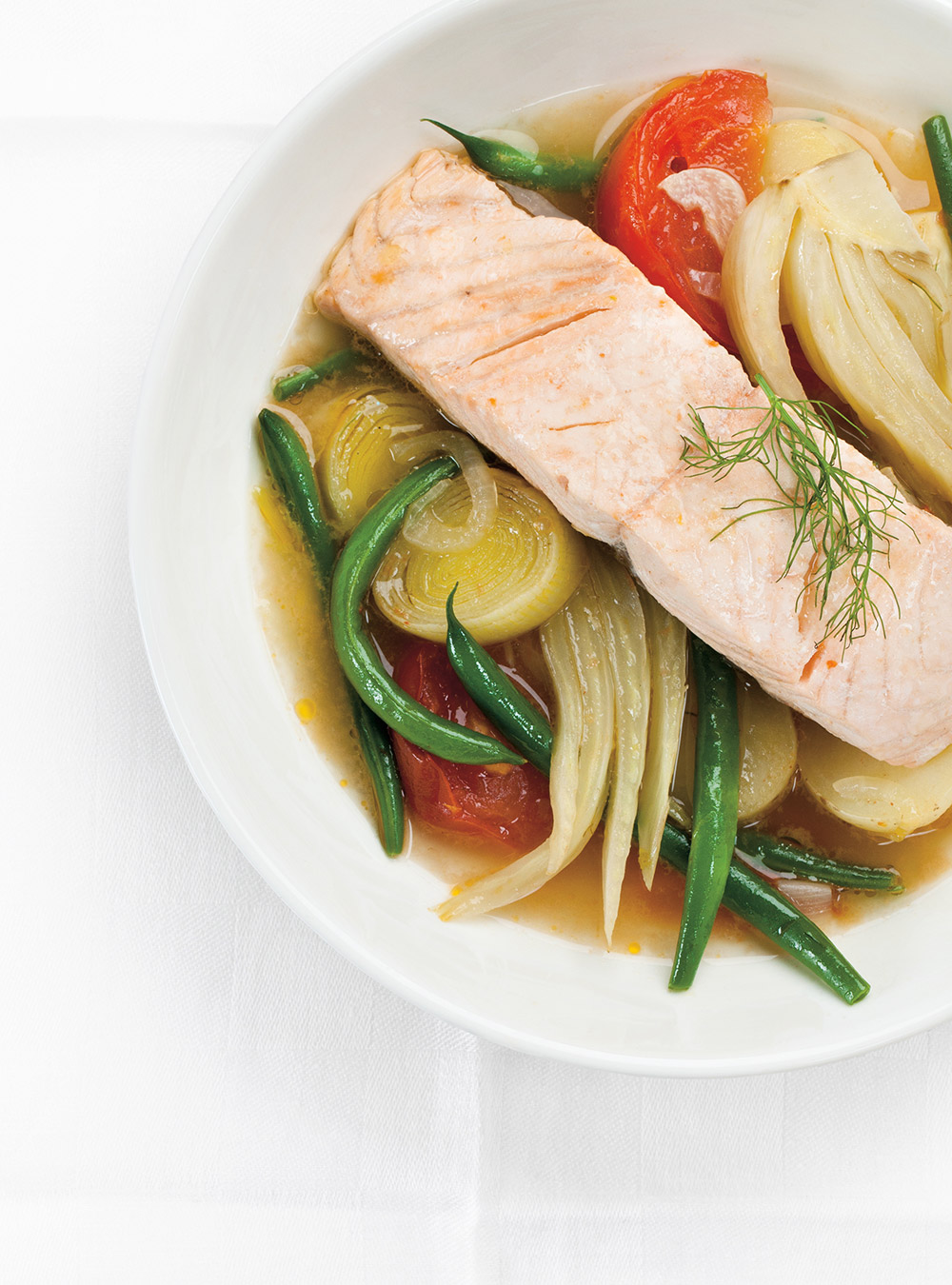 Steamed Salmon and Vegetable Casserole