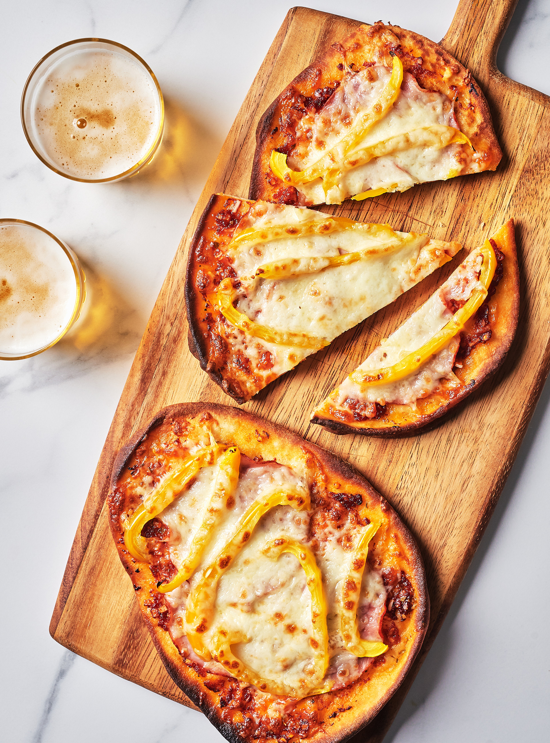 Bell Pepper and Capicollo Naan Pizzas