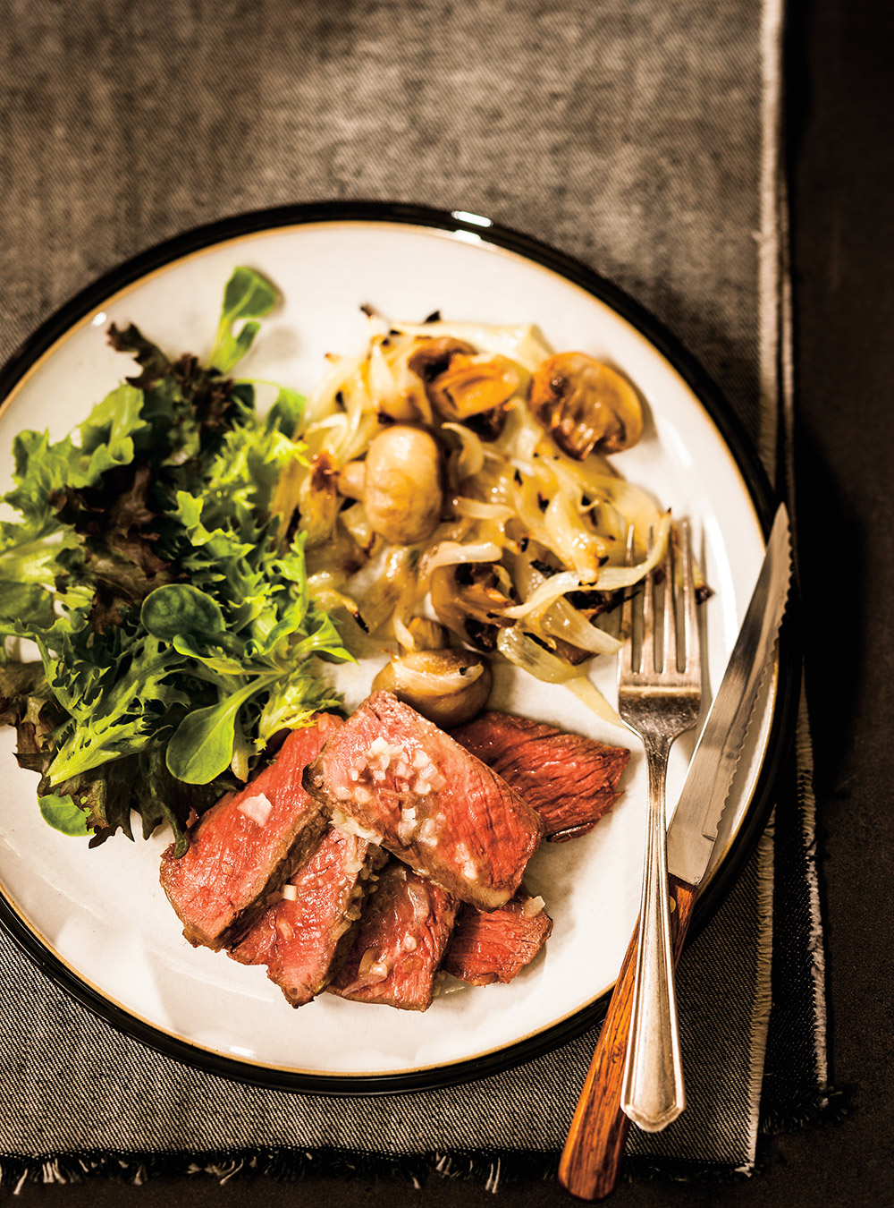 Contre-filet à la bordelaise sous le gril