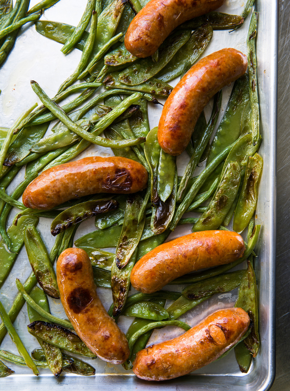 Baked Sausage with Green Beans