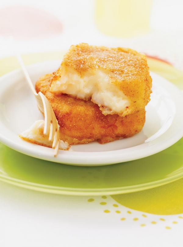 Sweet Fondue Parmesan (Fried Custard Squares) Ricardo