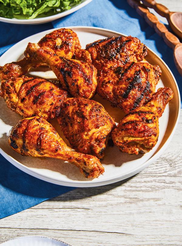 Poulet grillé, marinade au yogourt grec et au paprika fumé
