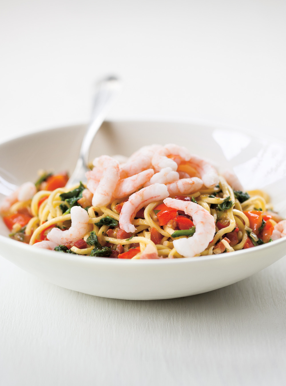 Bell Pepper and Nordic Shrimp Pasta 