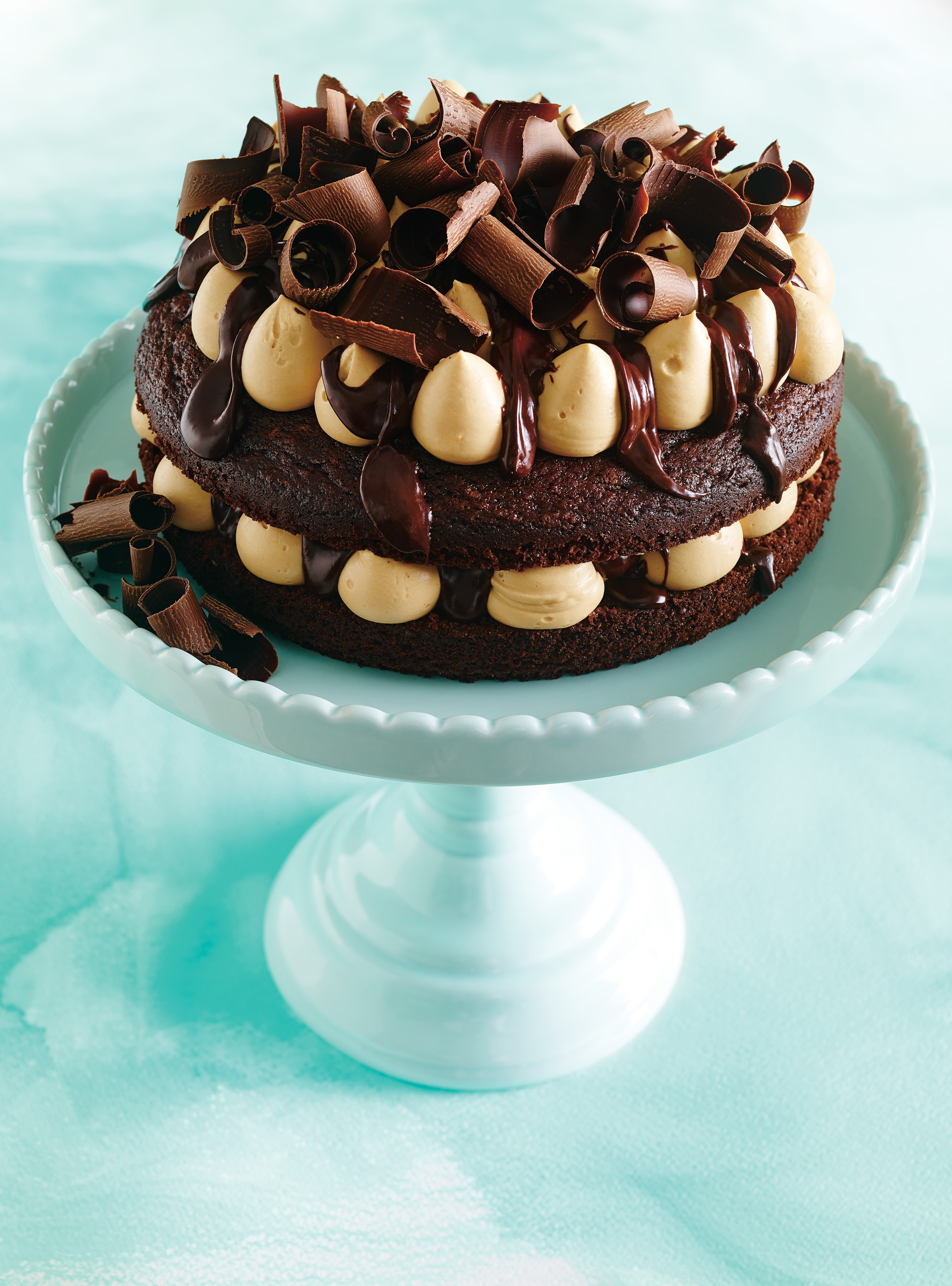 Caramel Whipped Cream Chocolate Cake